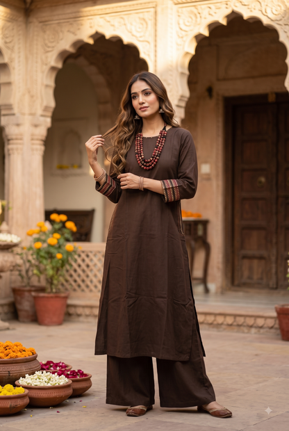 The Ranihaar Kurti Set with Necklace