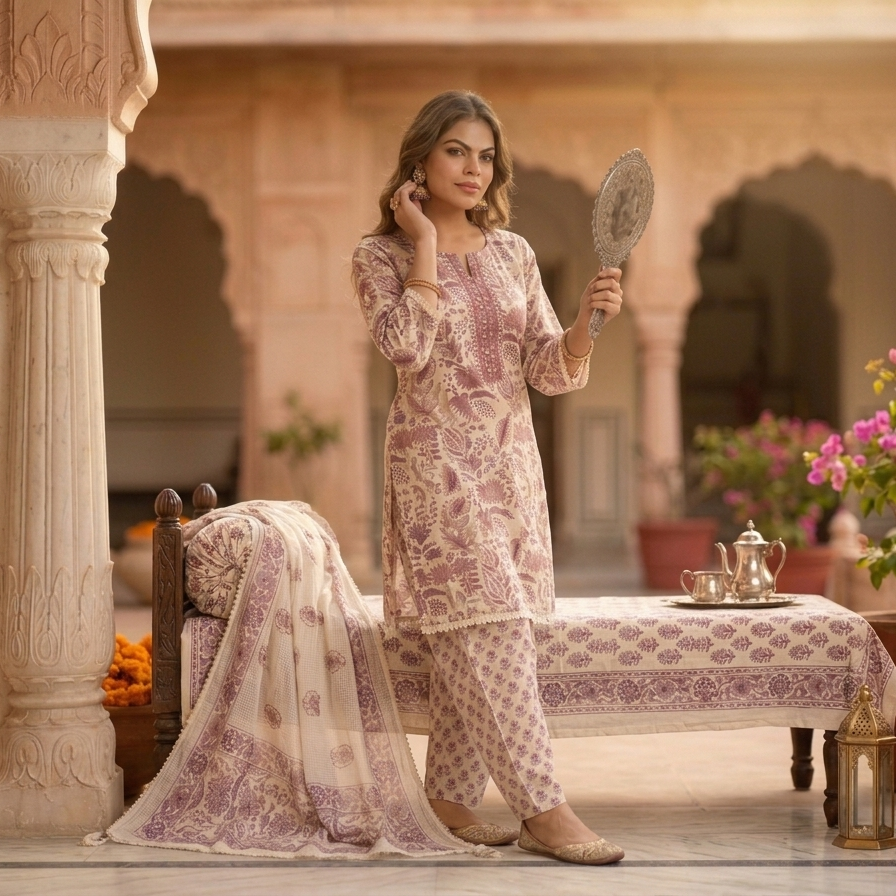 Kalamkari Farsi Salwar Set