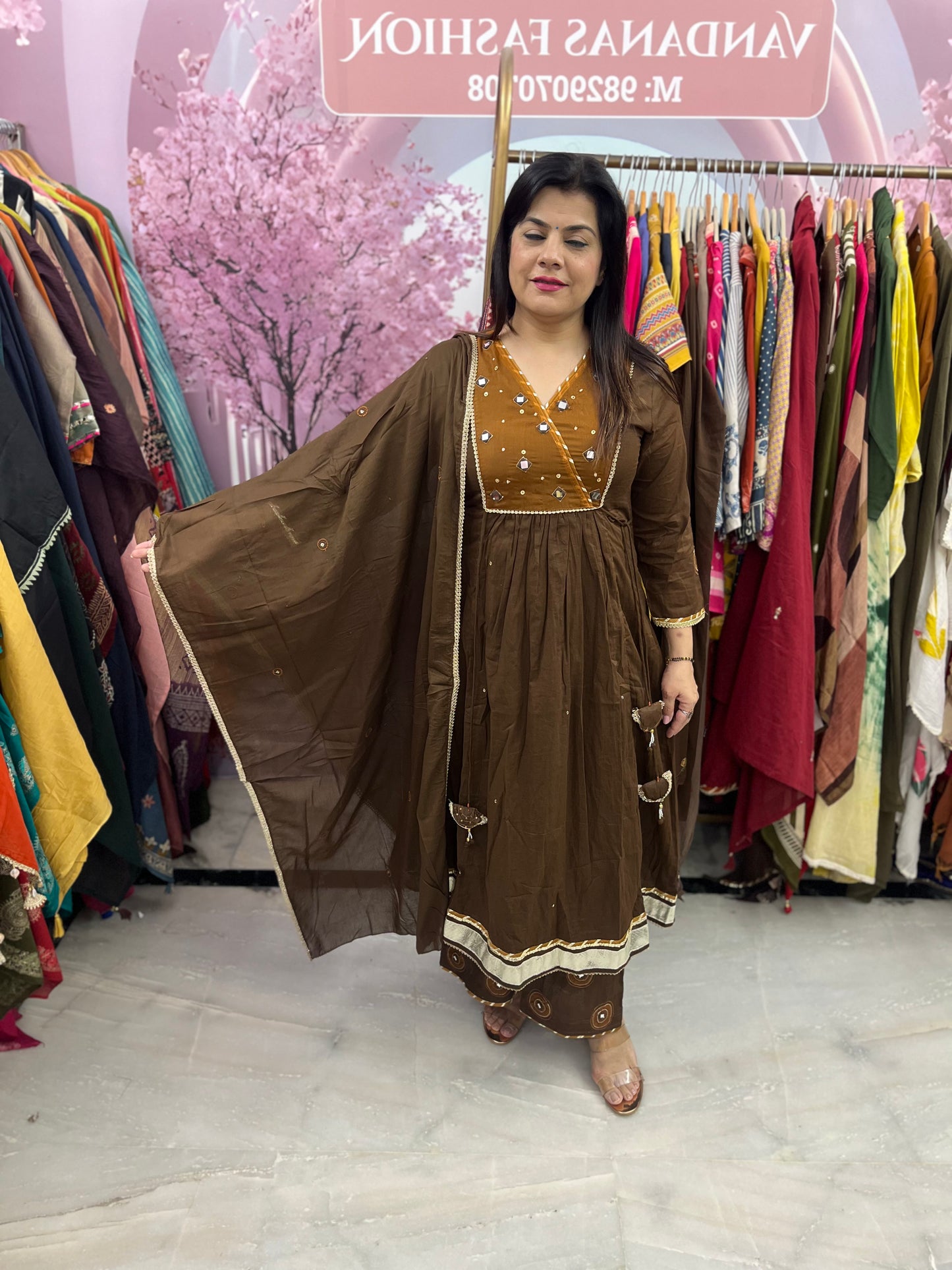 The Hansa Anarkali Dupatta Set