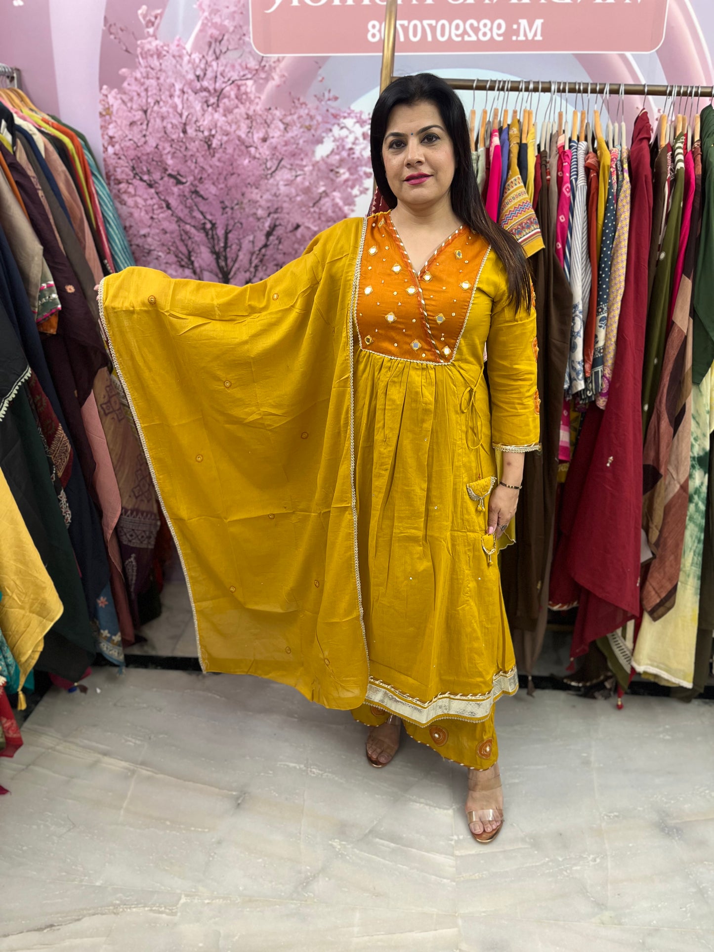 The Hansa Anarkali Dupatta Set