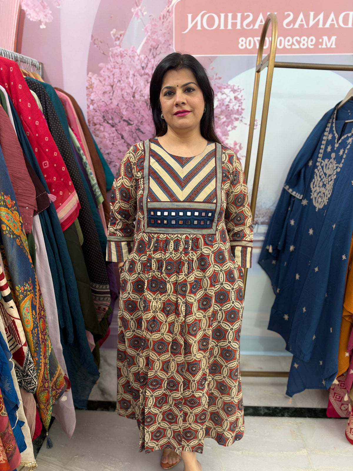 The Hexagon Kutch Embroidered Dress