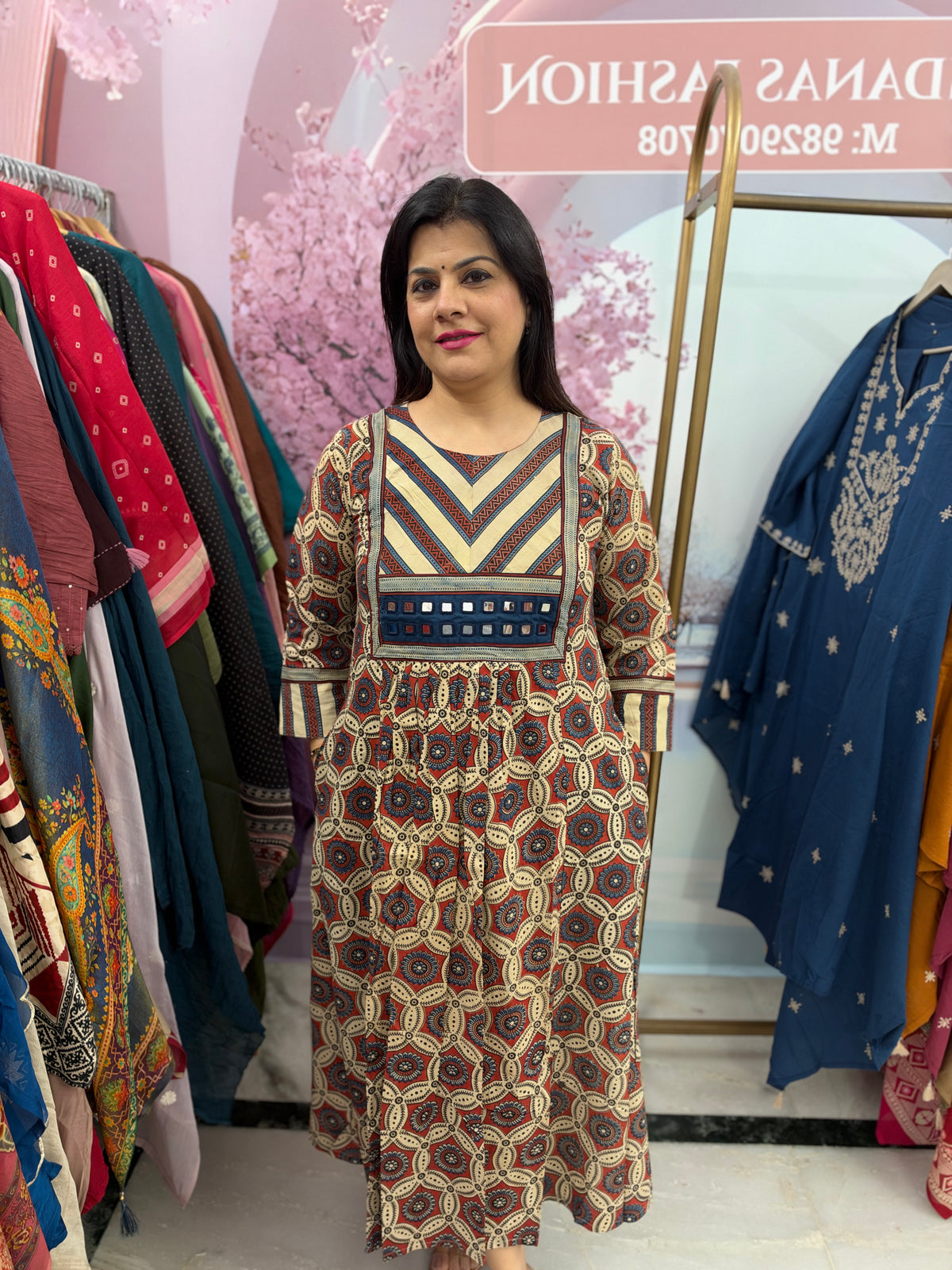 The Hexagon Kutch Embroidered Dress