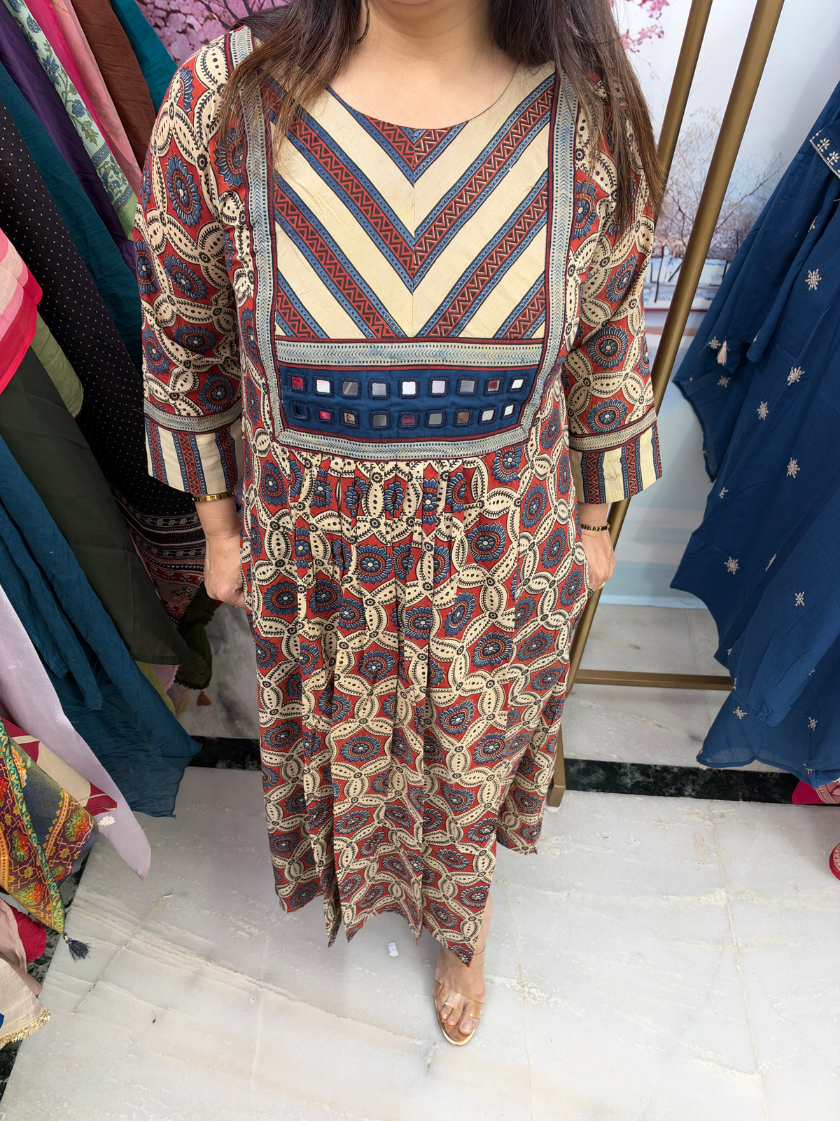 The Hexagon Kutch Embroidered Dress
