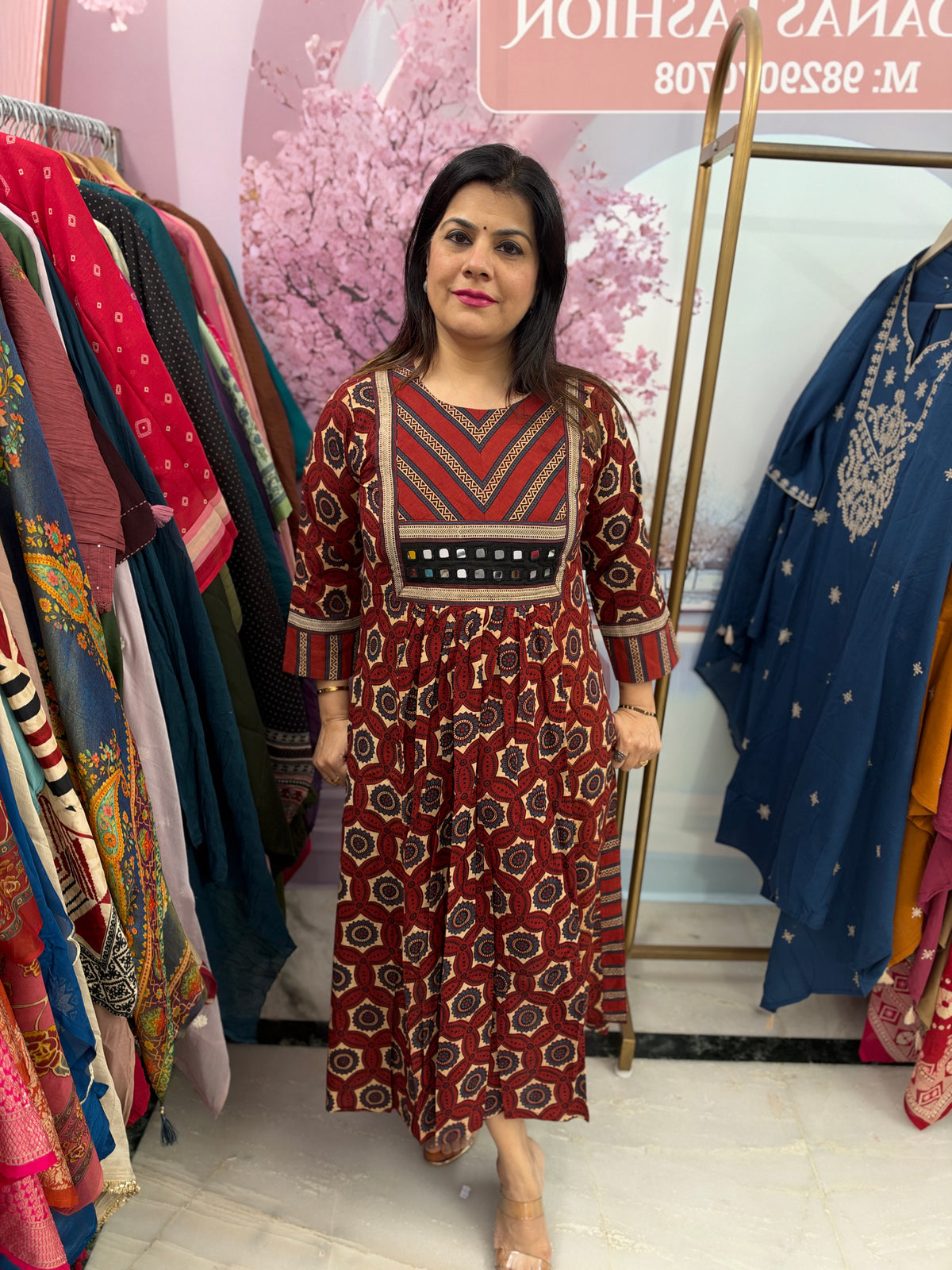 The Hexagon Kutch Embroidered Dress