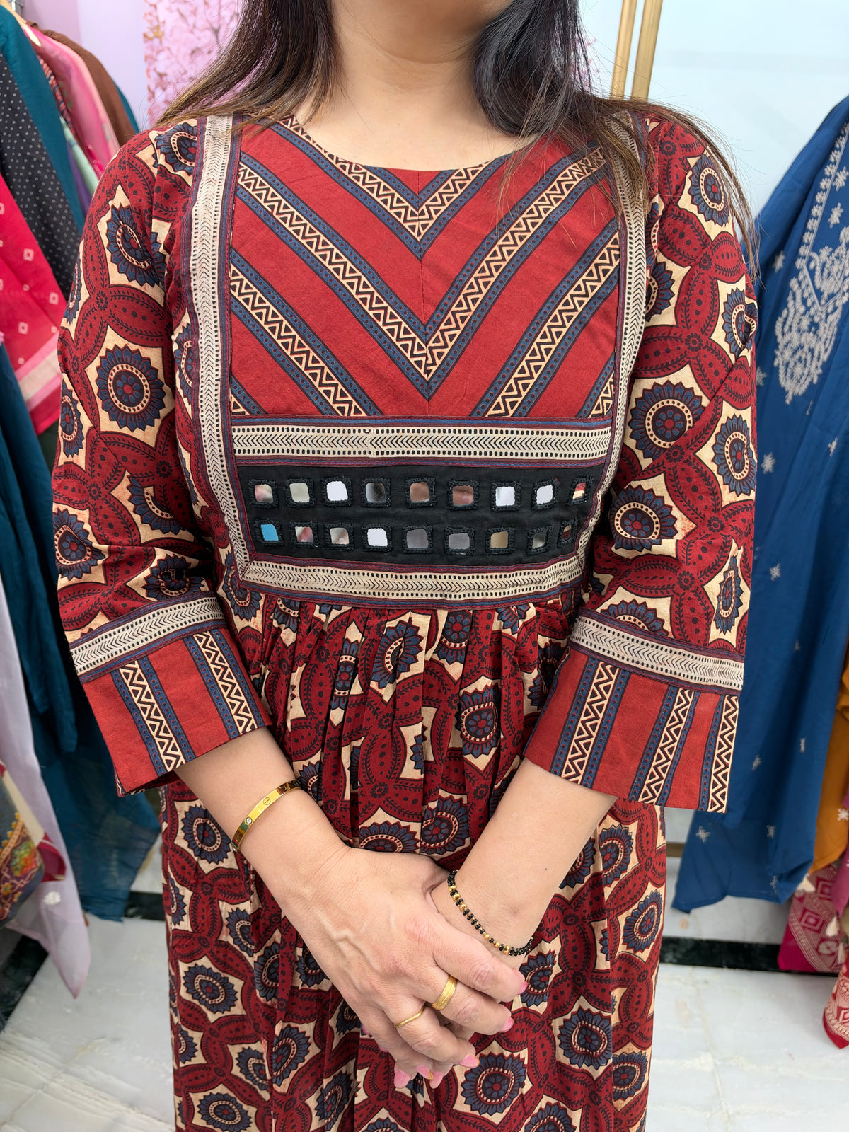 The Hexagon Kutch Embroidered Dress
