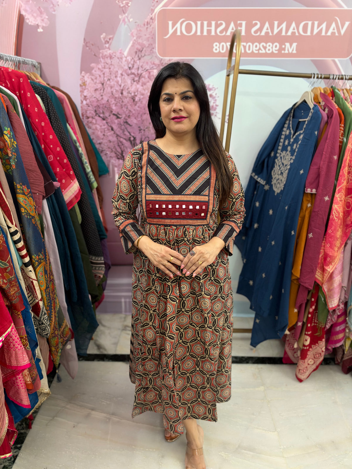 The Hexagon Kutch Embroidered Dress