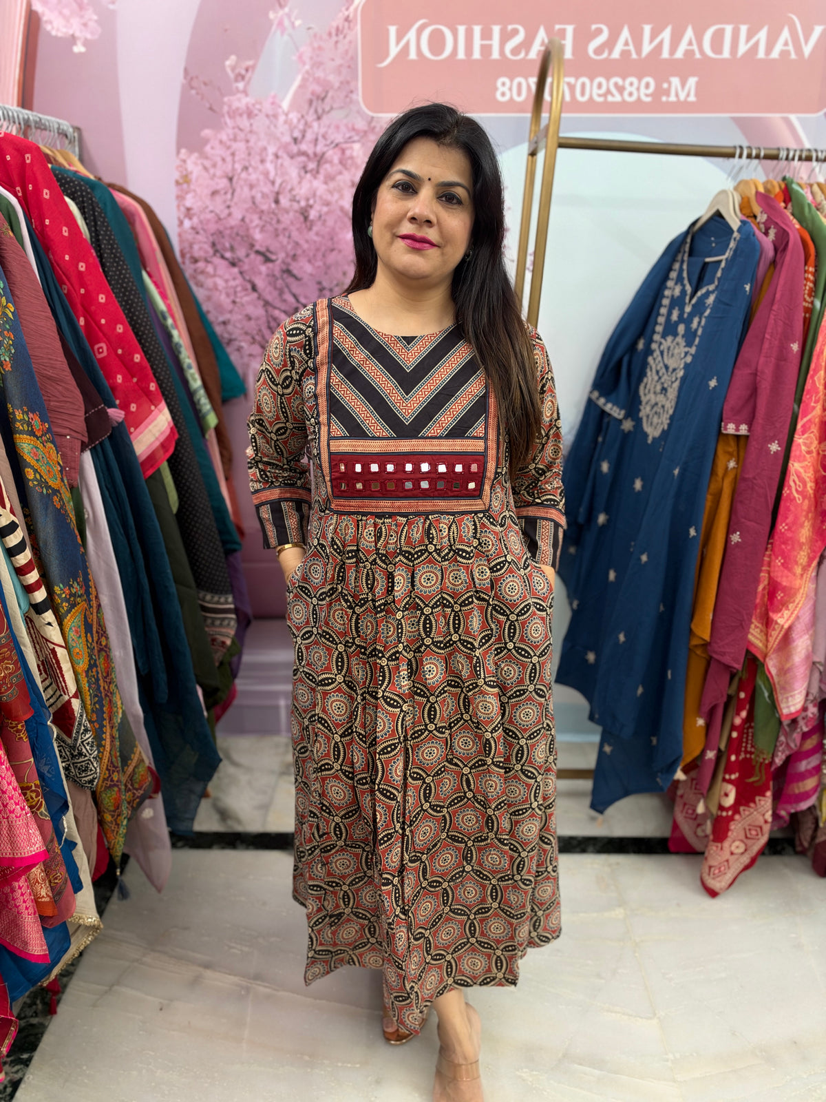The Hexagon Kutch Embroidered Dress