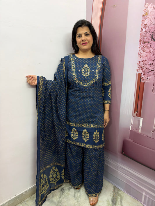 The Sawai Bandhani Dupatta Set With Garara