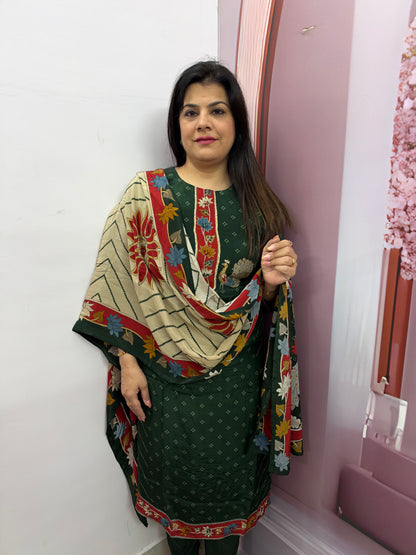 The Neelkanth Pure Crepe Dupatta Set