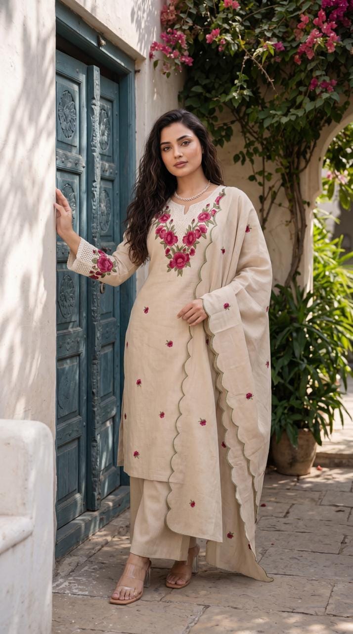 The Scarlet Dupatta Set