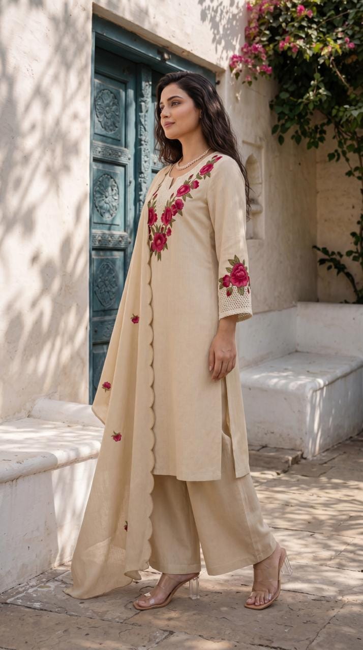 The Scarlet Dupatta Set