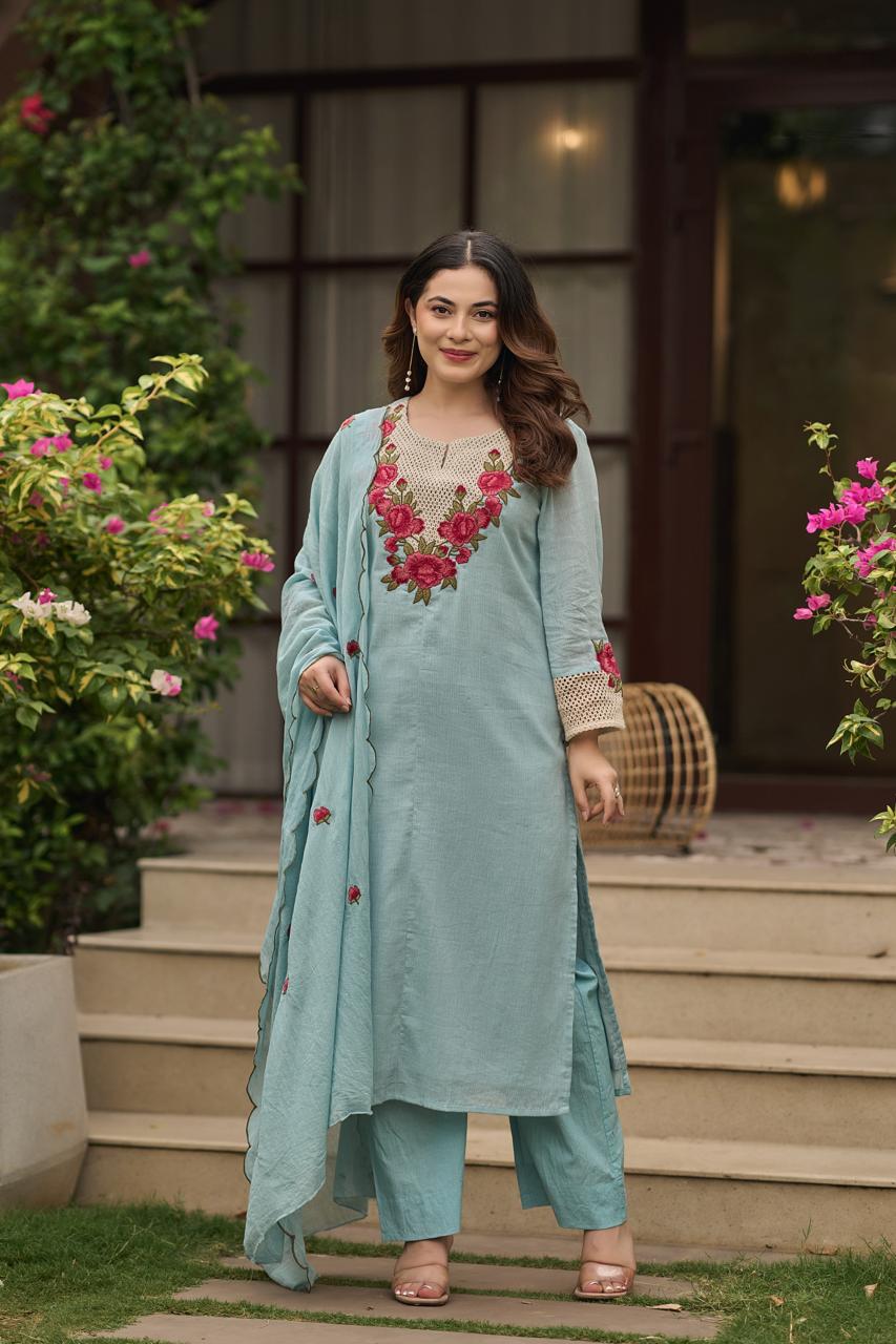 The Scarlet Dupatta Set