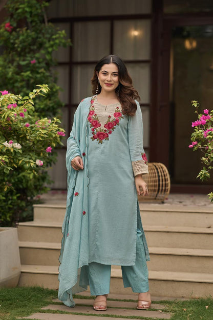 The Scarlet Dupatta Set