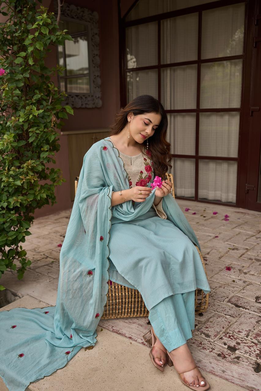 The Scarlet Dupatta Set
