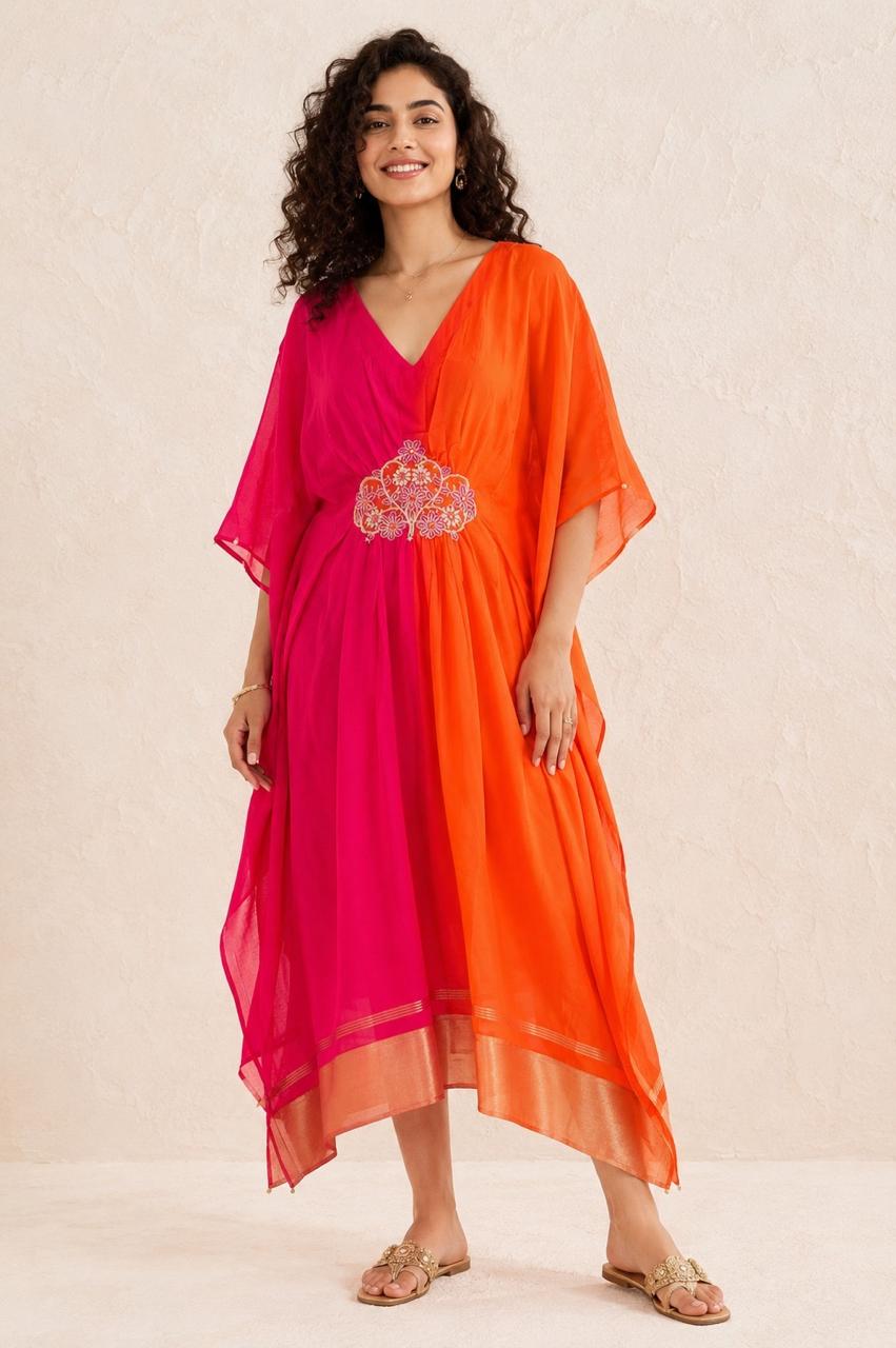 The Tiara Motif Embroidered Kaftan