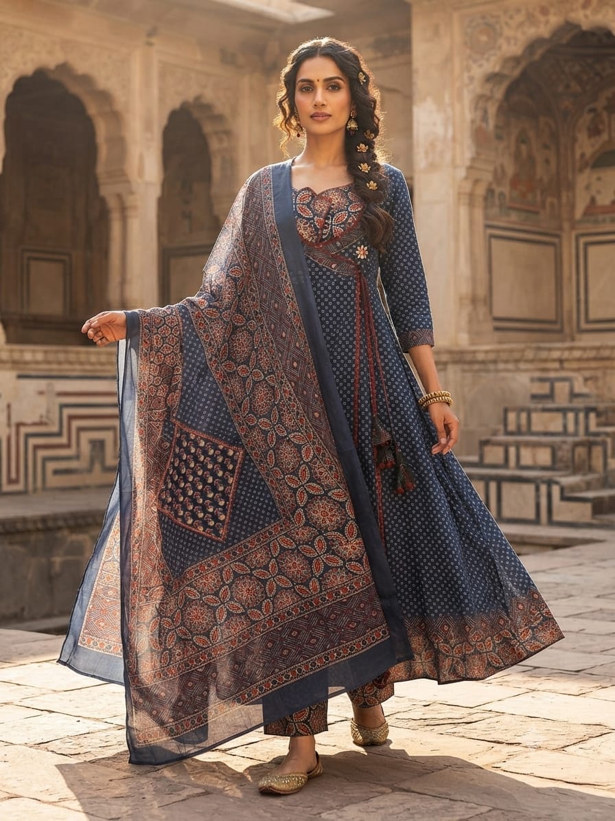 The Rajputana Angrakha Dupatta Set