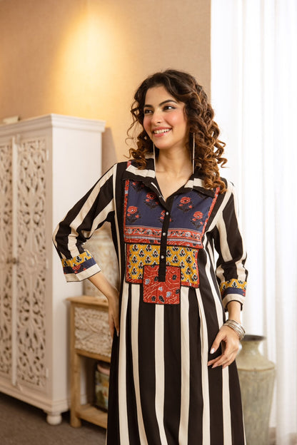 The Shakira Collared Kurti Set